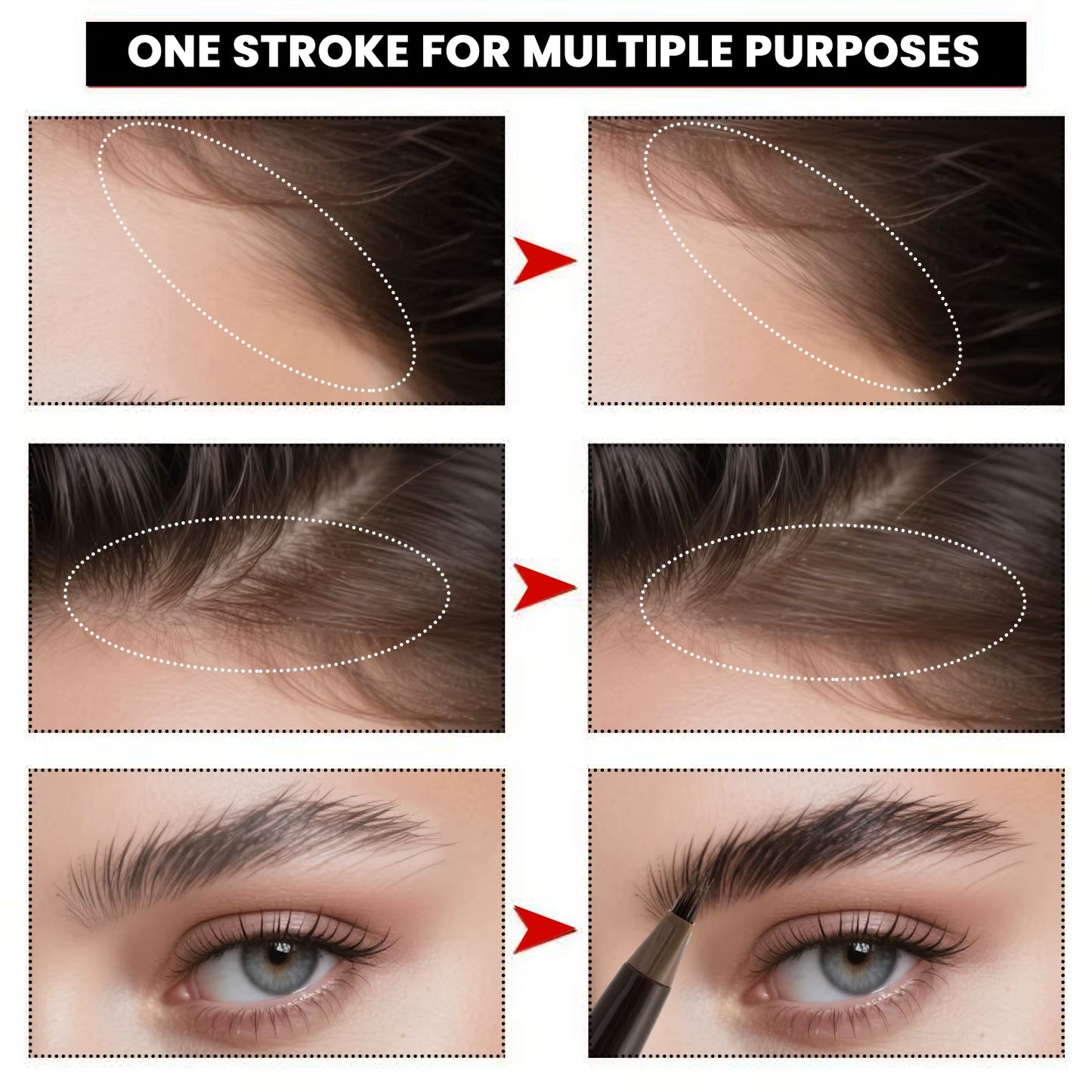 Angled Eyebrow Pencil with 15 Degree Tip Offers Smooth Application Hairlike Results Square Brush Custom and Wholesale